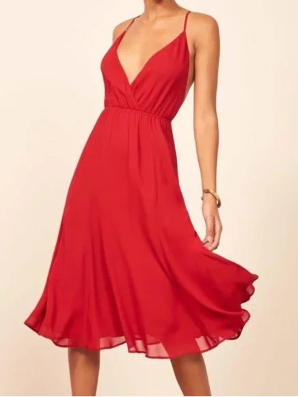 NWT - Reformation Uma Dress - Red Cherry - Small